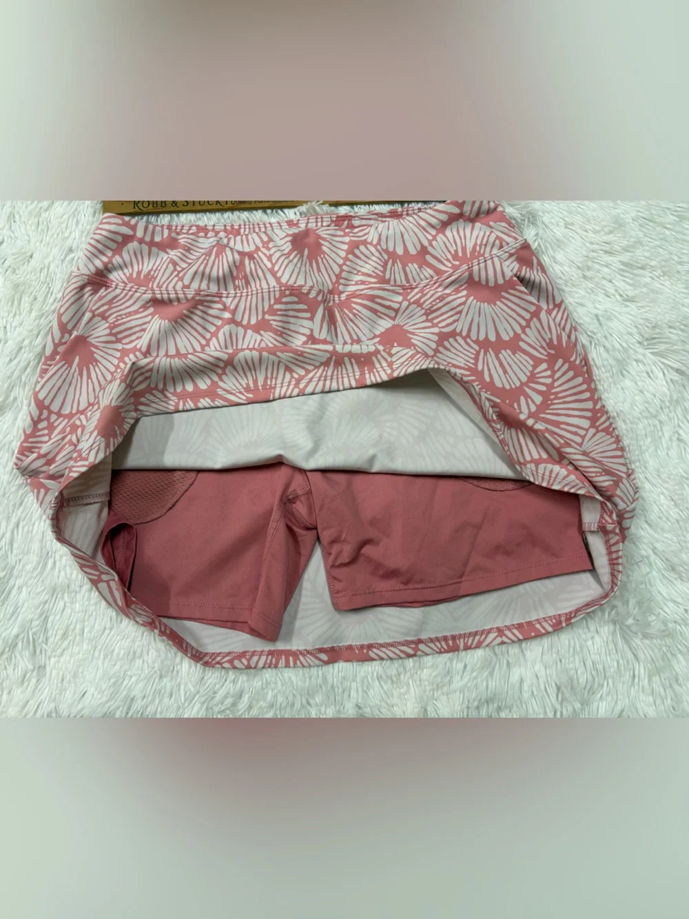 Tommy Bahama Coral and Cream Printed Golf Skirt